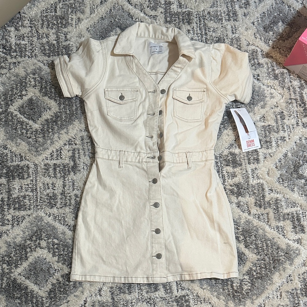 Celebrity Pink Light Blue Denim Dress